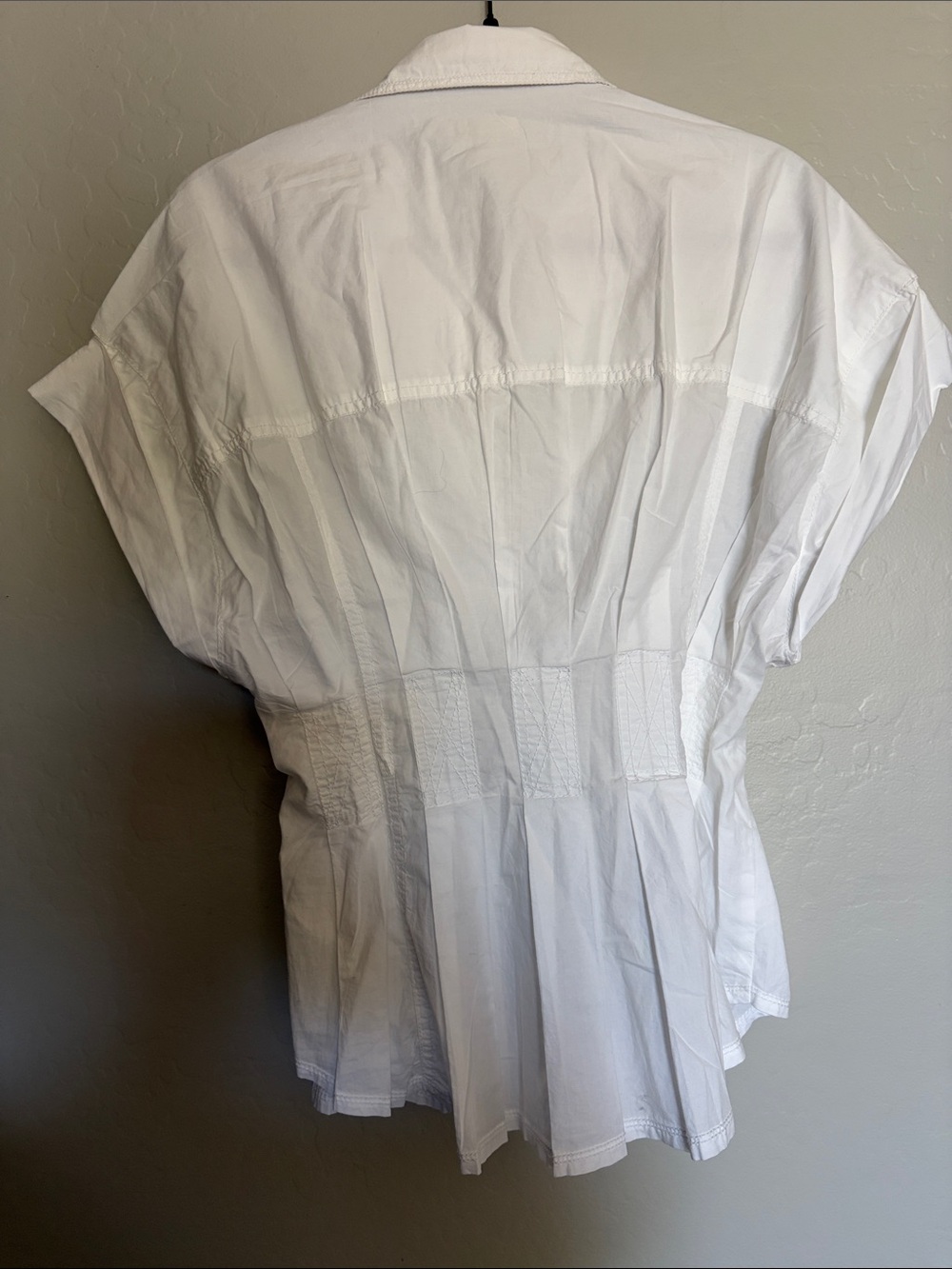 Pilcro Bobbie Short Sleeve Belted Buttondown Shirt - Picture 5 of 9